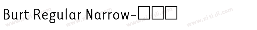 Burt Regular Narrow字体转换